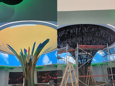 新疆P2.5LED喇叭屏點亮